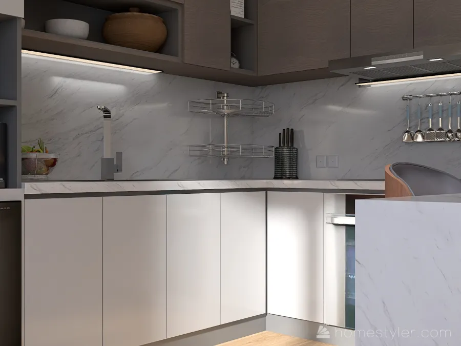 Студія / Спальня / їдальня / кухня 3d design renderings