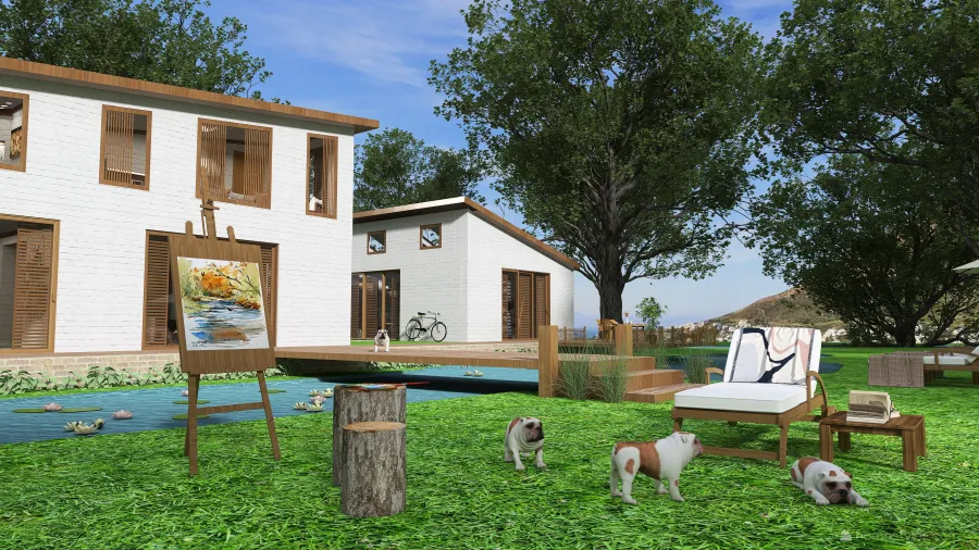 Rustic Farmhouse @Anna's WoodTones 3d design renderings