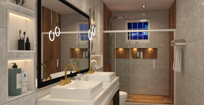 Banheiro de Luxo 3d design renderings