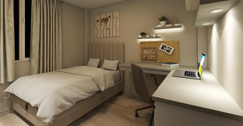 Proyecto Dormitorio Antonella R. 3d design renderings