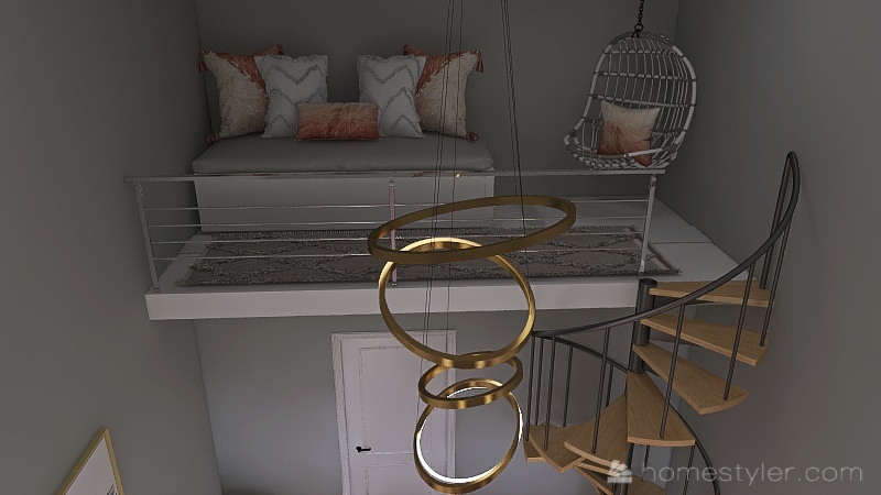 Jack and Jill Daughter Bedrooms Interior Design Render