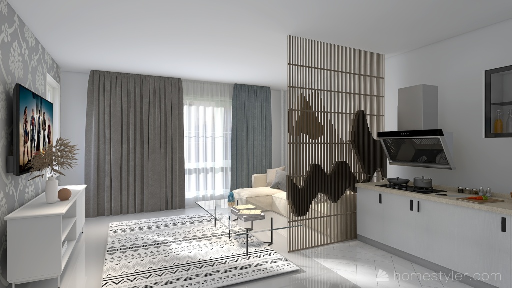 Elegance living room 3d design renderings