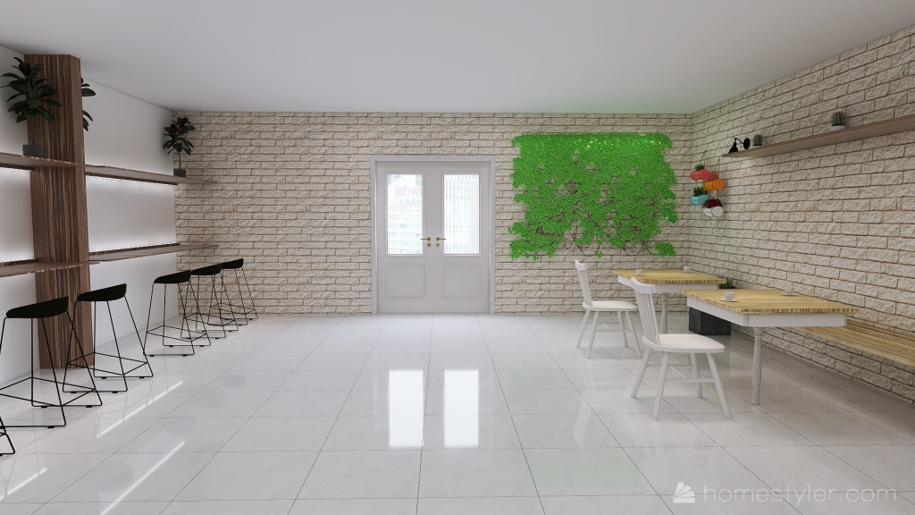U2A6 coffee house Ha, Kevin 3d design renderings