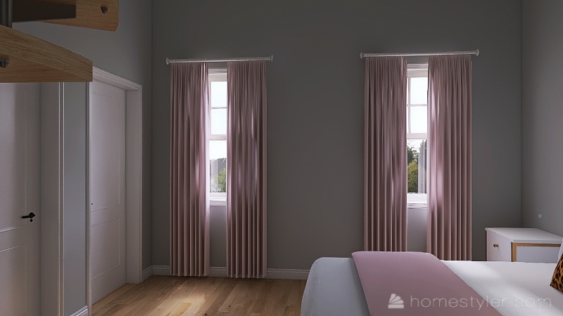 Jack and Jill Daughter Bedrooms Interior Design Render
