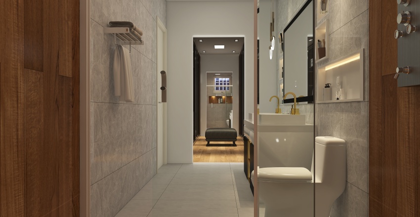 Banheiro de Luxo 3d design renderings