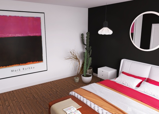Sunset bedroom. Design Rendering