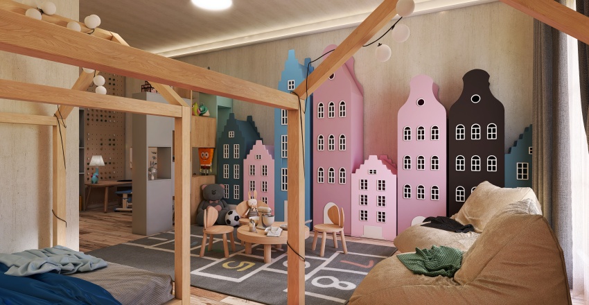 CHILDROOM 3d design renderings