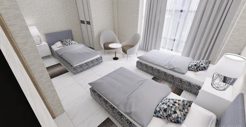 room hotel 3d design renderings