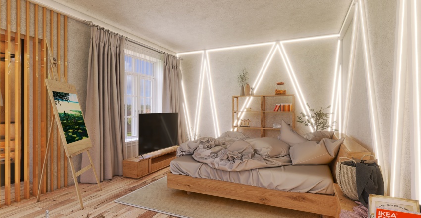 someone's bedroom 3d design renderings