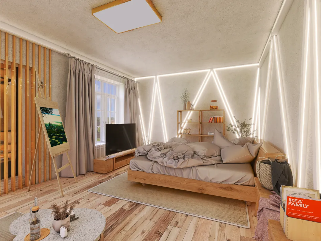 BI26721 - someone's bedroom 3d design renderings