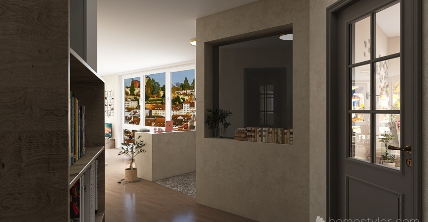 Two friends appartment 3d design renderings