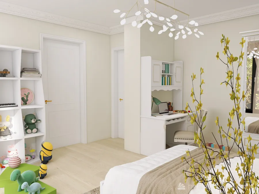 Dormitor fetita 3d design renderings