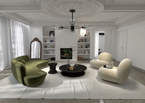 Classic Modern Style Suite Design Rendering