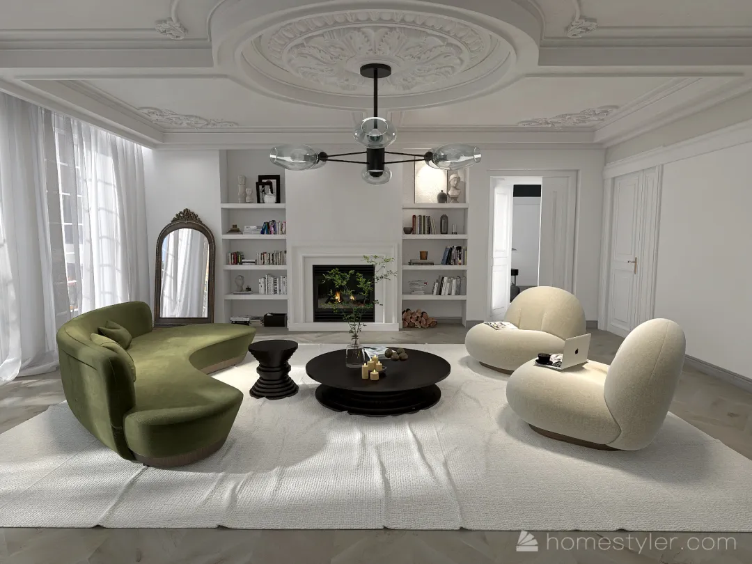Classic Modern Style Suite 3d design renderings