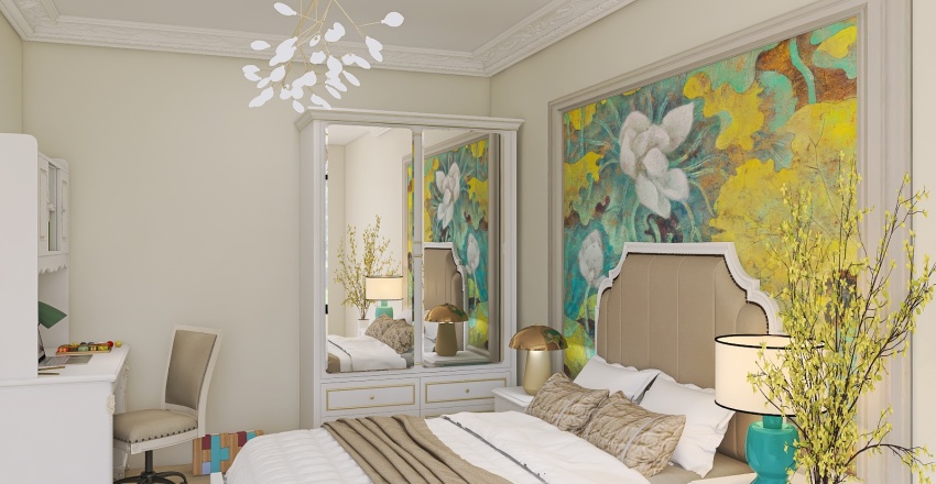 Dormitor fetita 3d design renderings