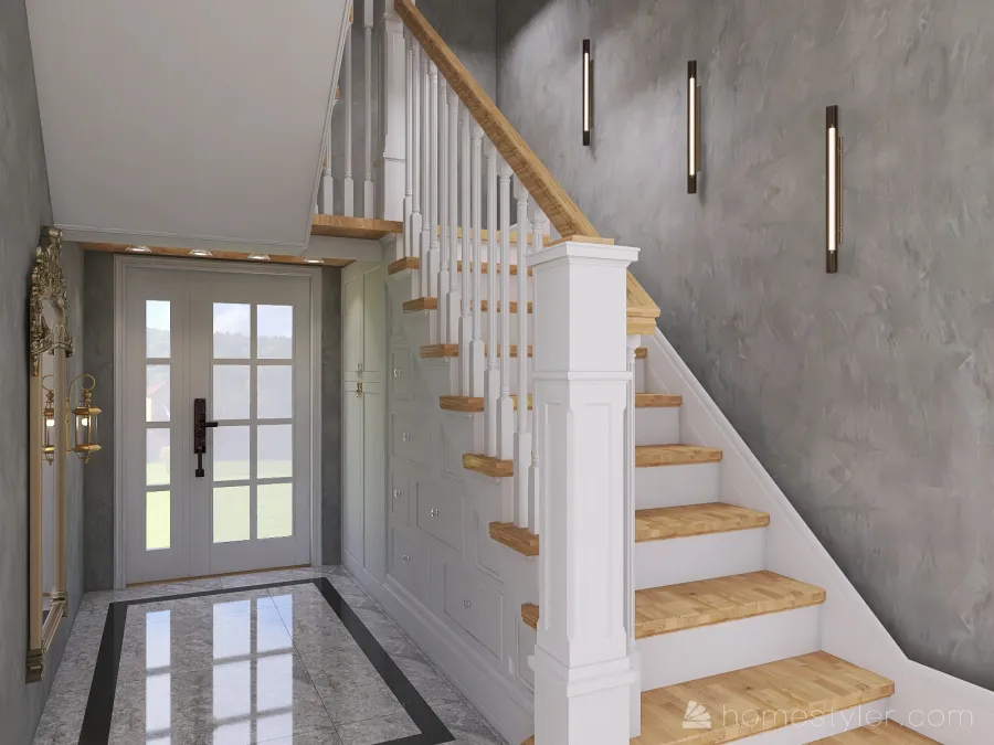 Villa Living Room 3d design renderings