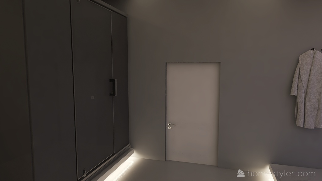 Contemporary Grey Bathroom 3d design renderings