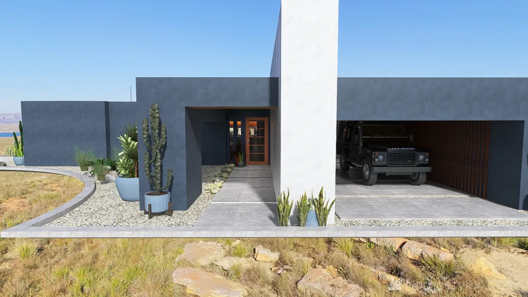 BlocKauss in the desert 3d design renderings