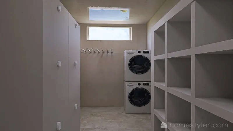 Storage & Laundry Room 3d design renderings