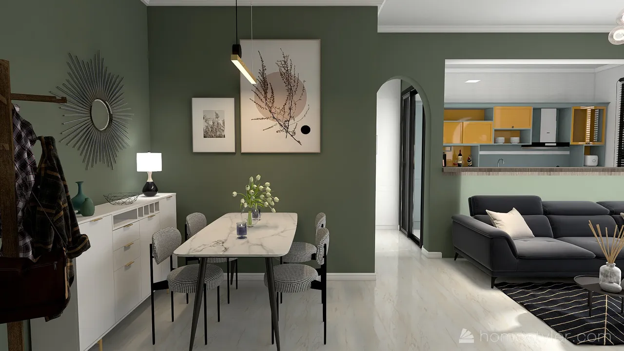 LivingDiningRoom 3d design renderings