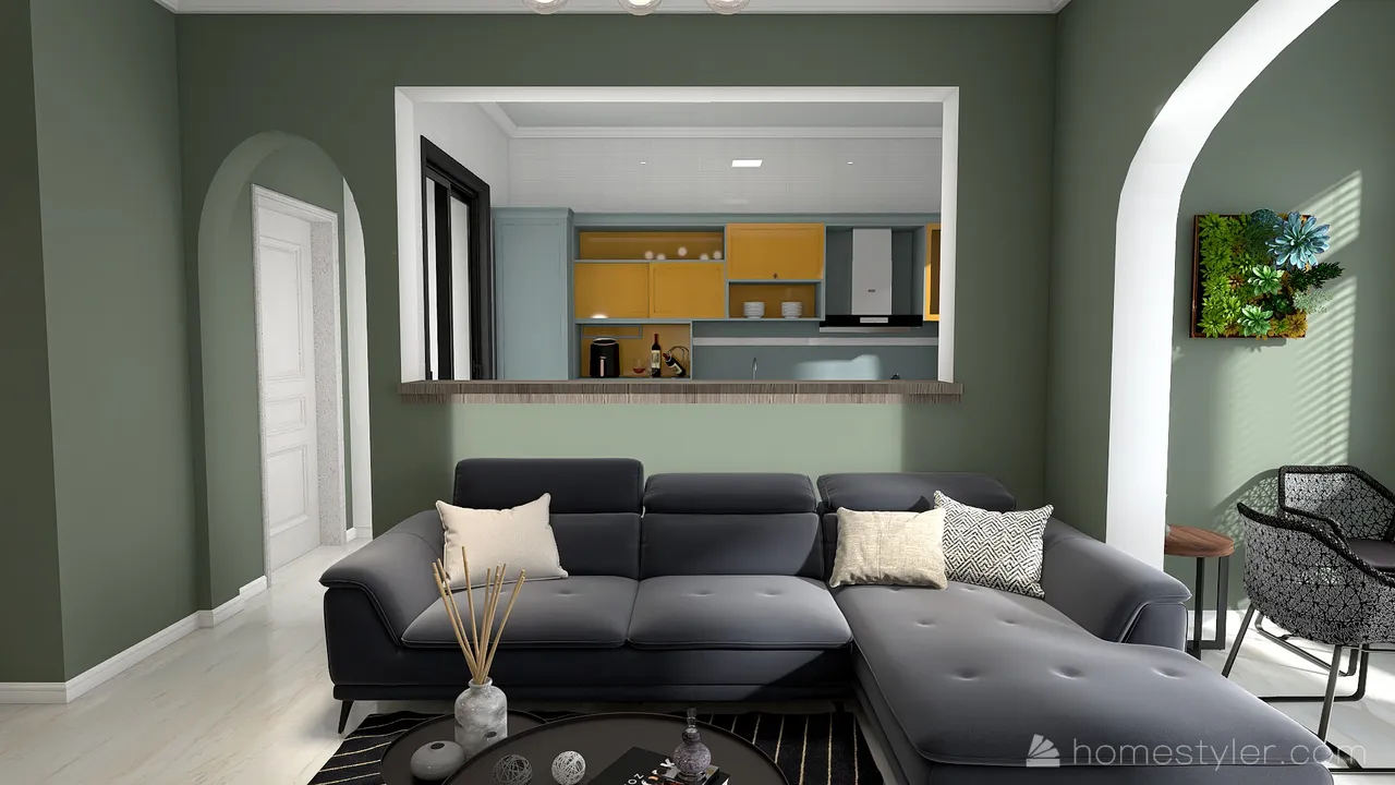 LivingDiningRoom 3d design renderings