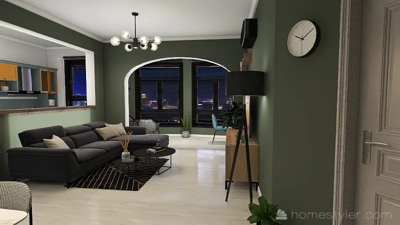 Modern Urban Apartment 3d design renderings