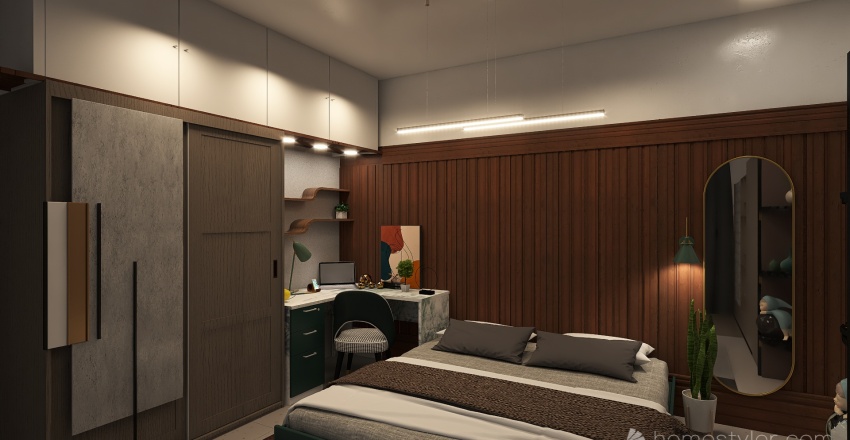 Copy of son room   elevational detail 3d design renderings