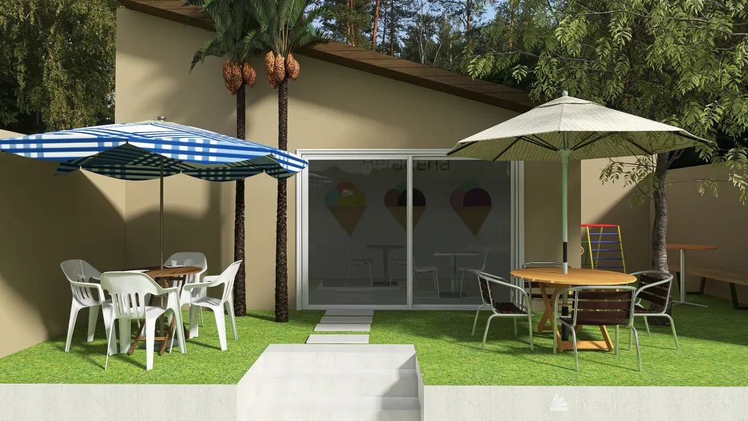 Heladeria en vivienda 3d design renderings