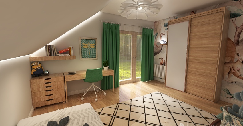 Niziny child's romm 3d design renderings