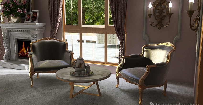Parisian Pinks Interior Design Render