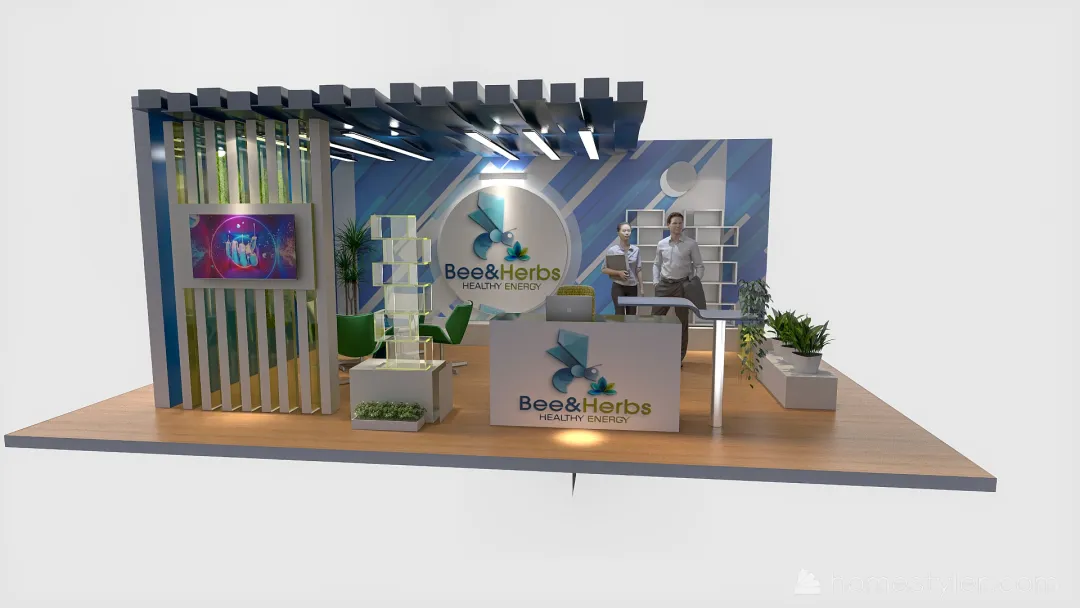 Stand exibition 3d design renderings