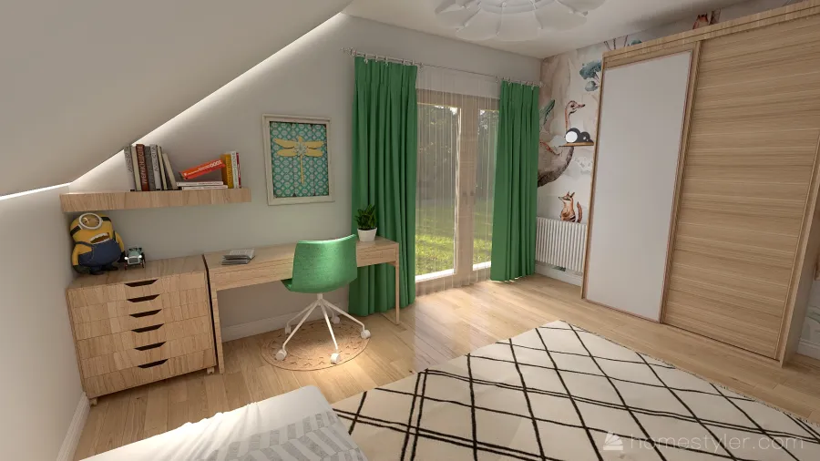 Niziny child's romm 3d design renderings