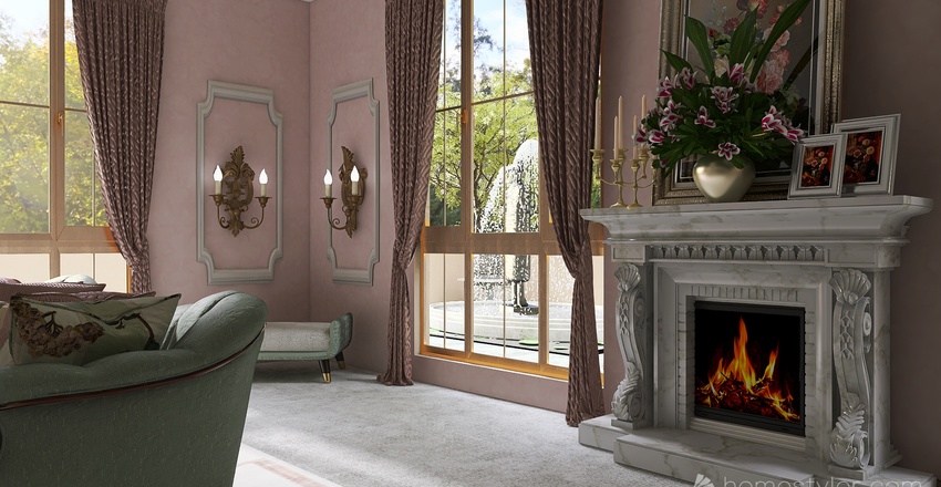 Parisian Pinks Interior Design Render
