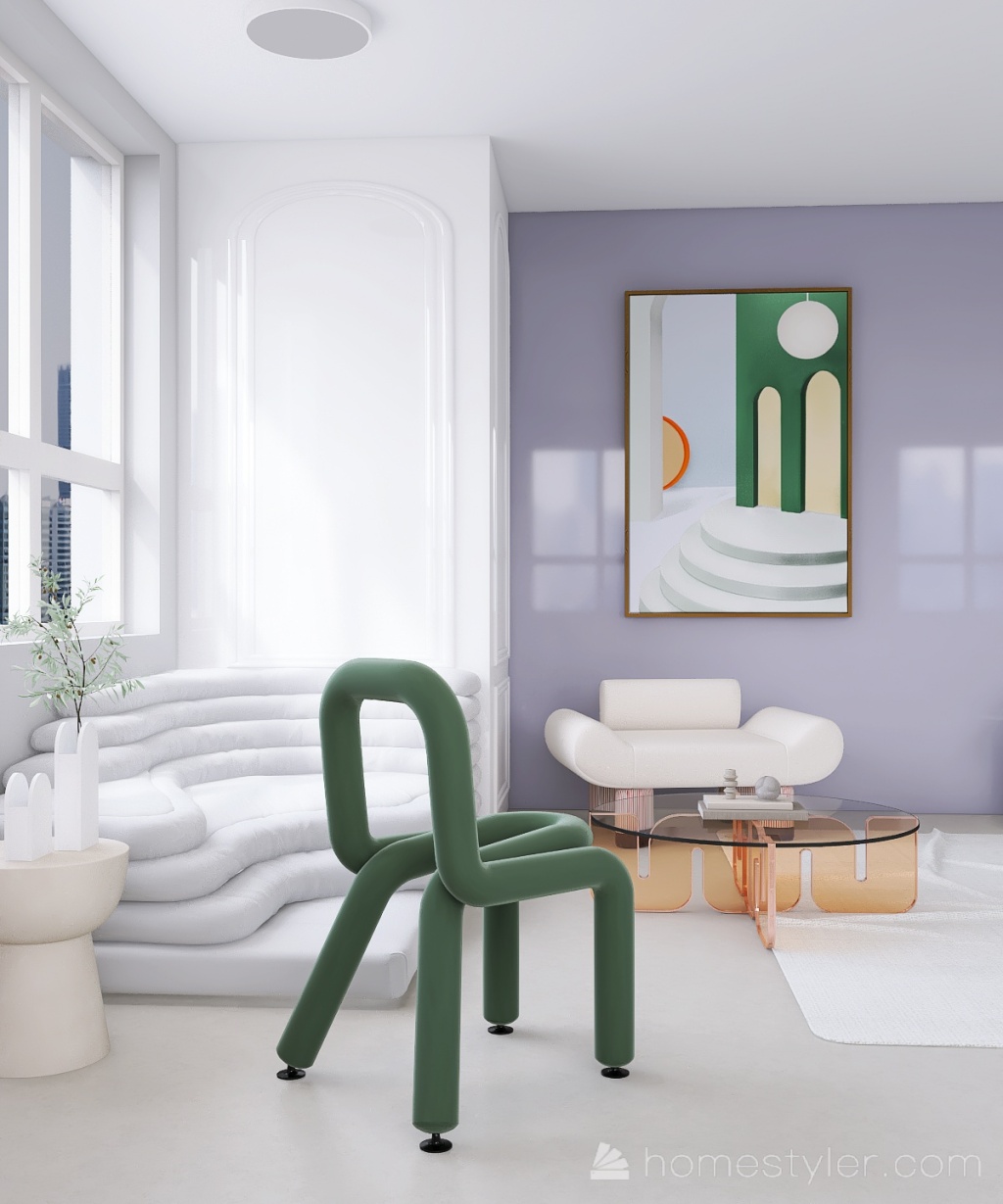 Contemporary EN SUEÑO Purple Green 3d design renderings