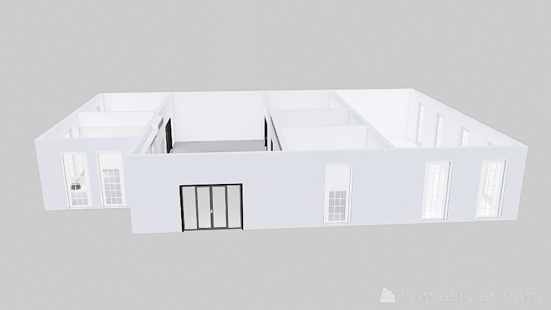 Room 1- Classic Black and White Interior Design Render