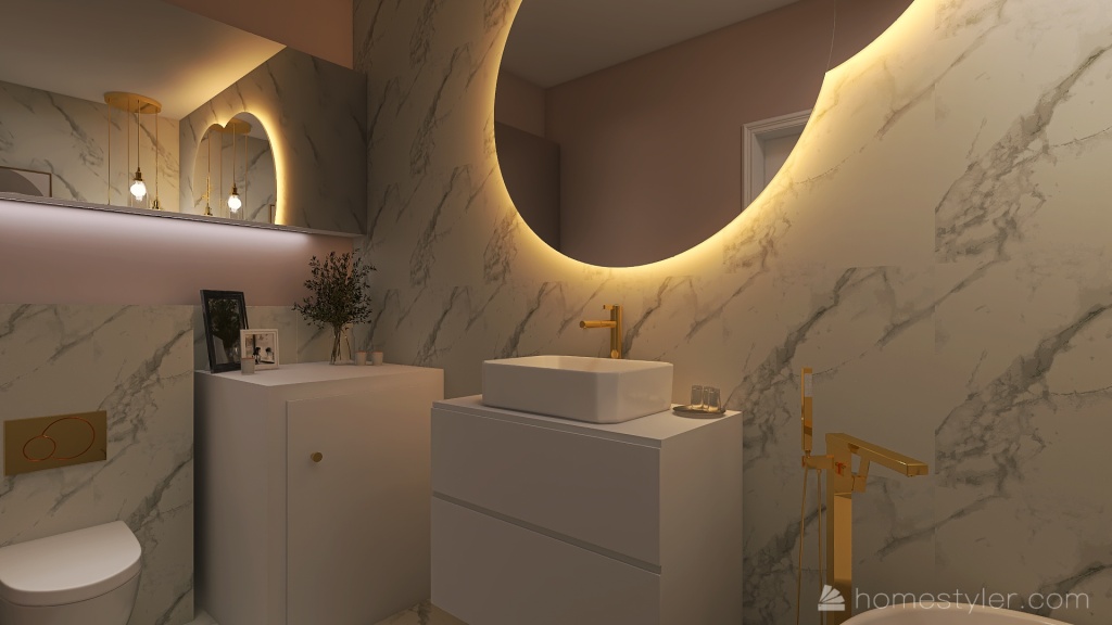 Beauty beige 3d design renderings