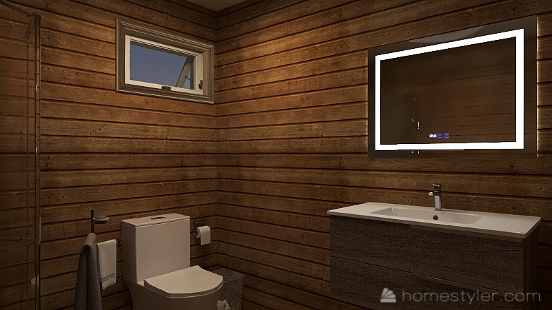 rustic mini house 3d design renderings