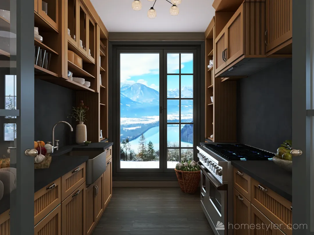 Europe Winter Home 3d design renderings