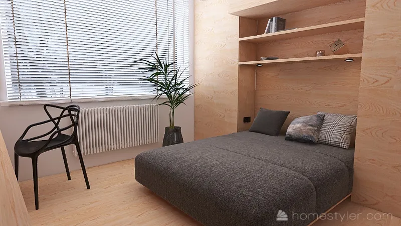 Spanihel_bedroom_wooden 3d design renderings