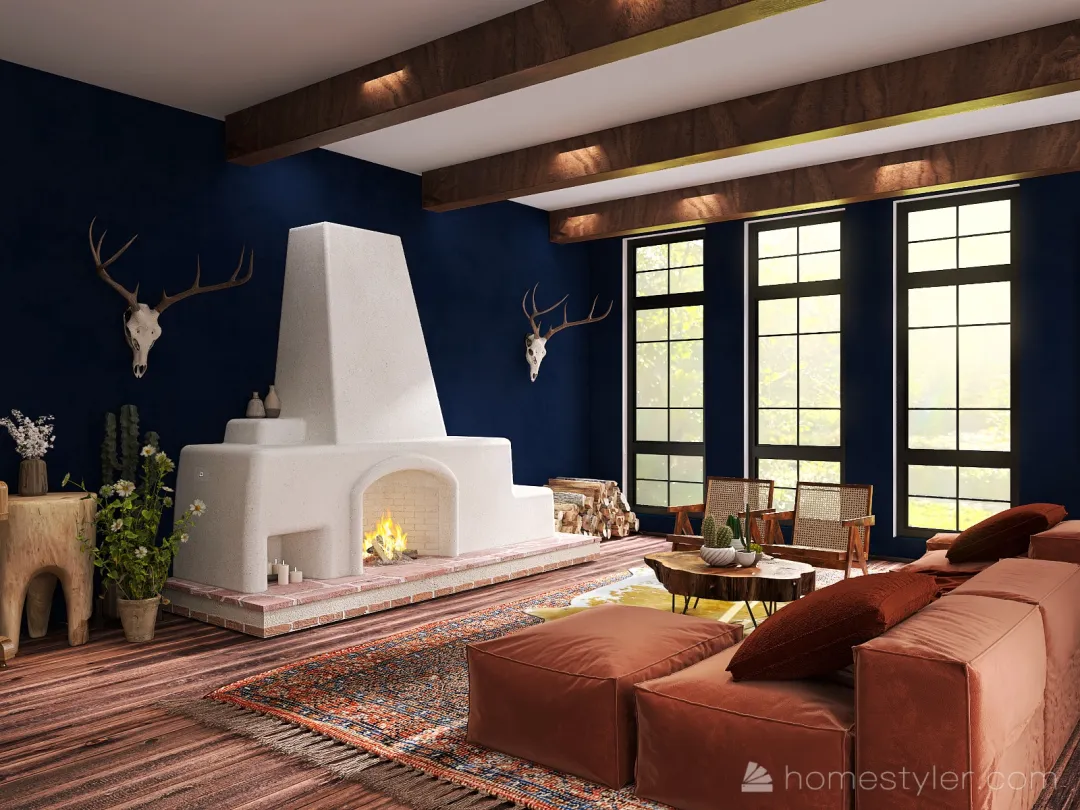 Santa Fe Inspired Dwelling 3d design renderings