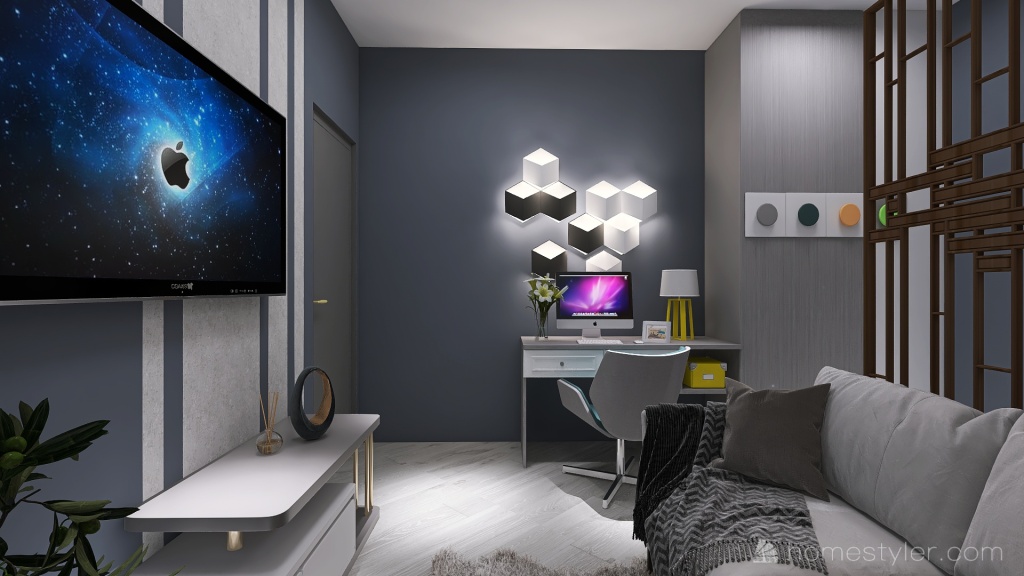 Copy of Copy of bedroom mm grey 3d design renderings