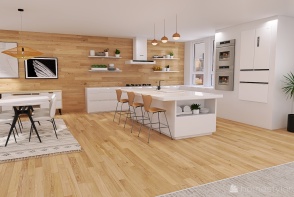 Wood Modern Villa Design Rendering