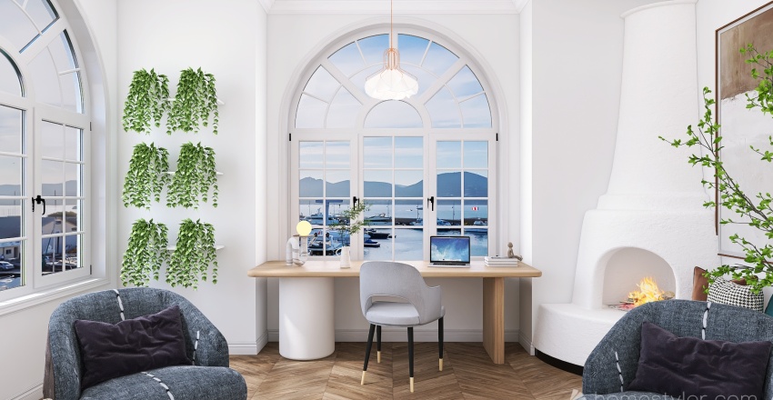 Boho Apartment 3d design renderings