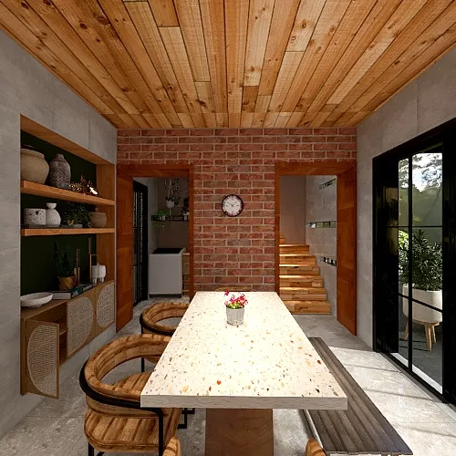 KITCHEN/DINING ROOM 3d design renderings