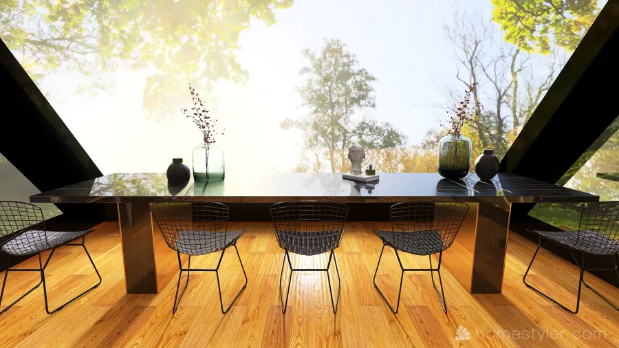 triangle forest 3d design renderings