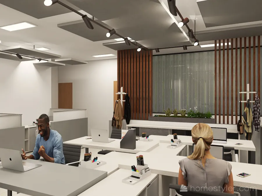 diseño de oficinas 3d design renderings