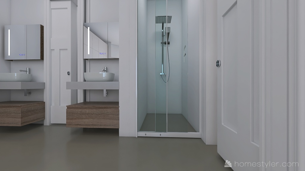 Dormitorio-Baño 3d design renderings