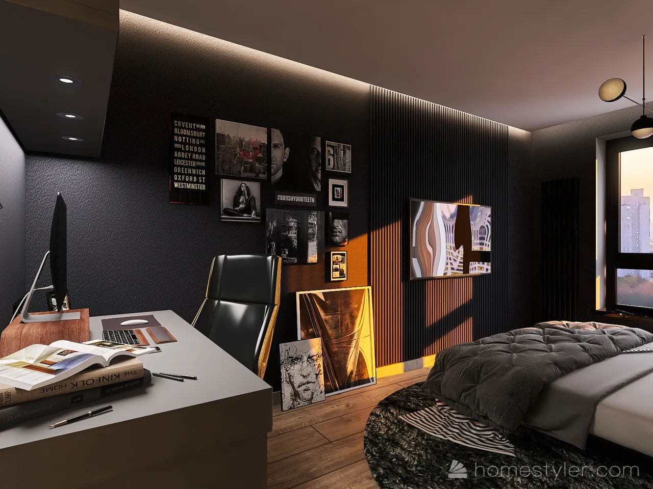 interior design loft 3d design renderings