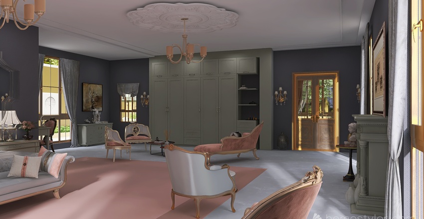 Parisian Pinks Interior Design Render