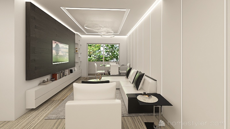 Loreto mueble del tv puertas abiertas 3d design renderings